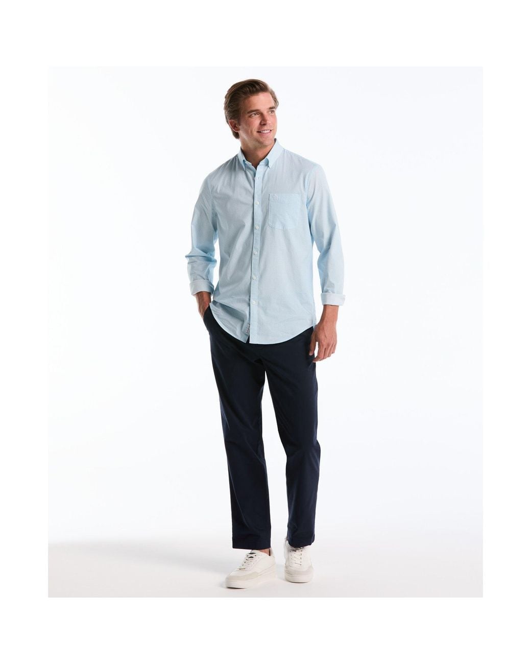 Original Penguin Blue Straight Fit Chinos In Dark Sapphire for men