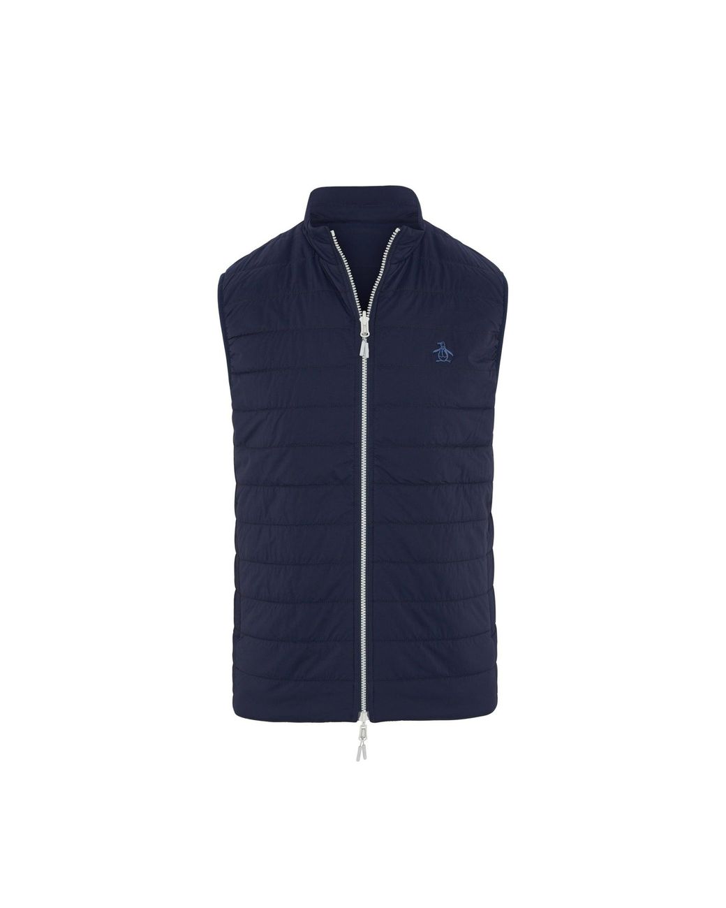 Original Penguin Blue Reversible Insulated Golf Gilet In Black Iris for men