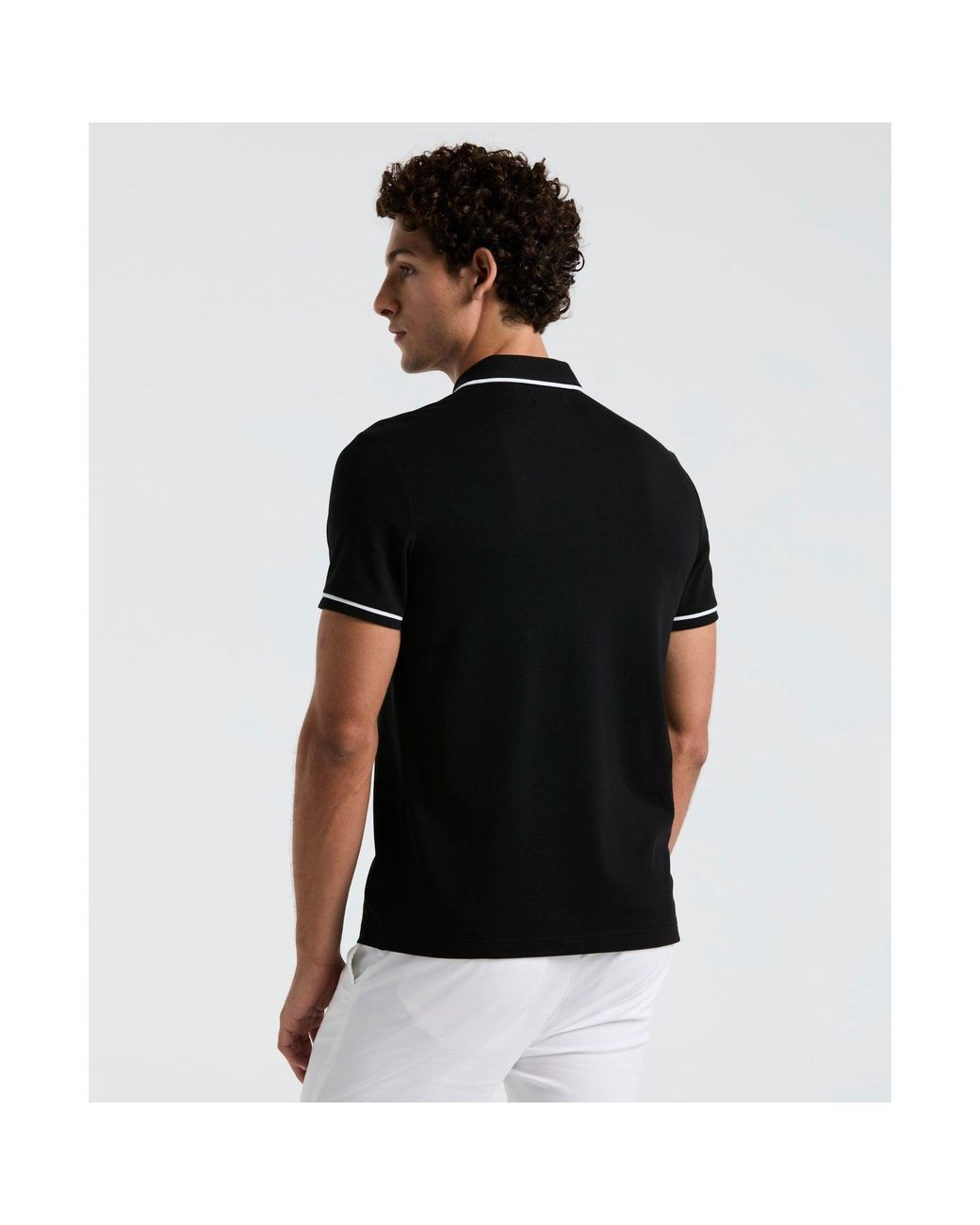 Original Penguin Earl Pique Polo Shirt In True Black for men