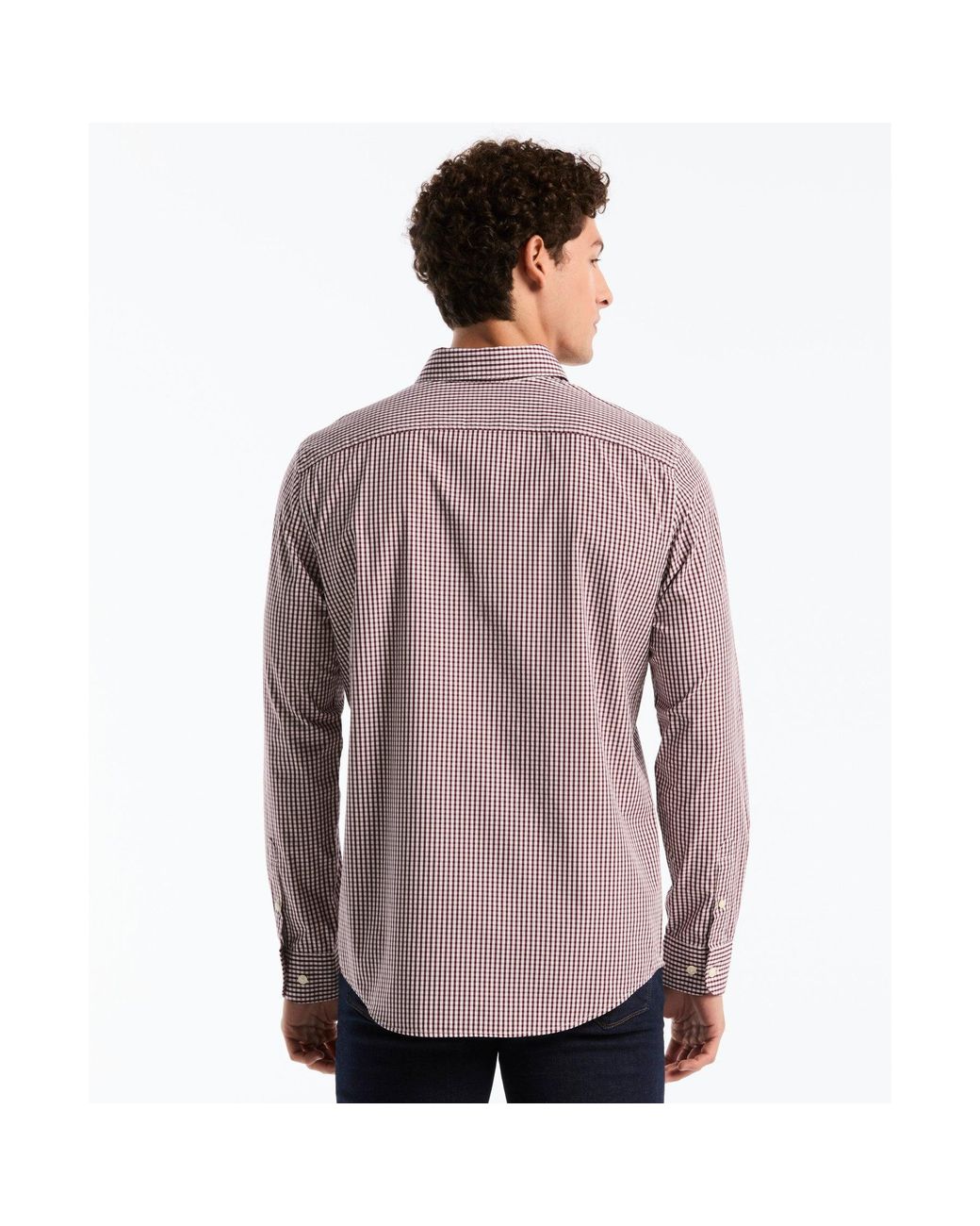 Original Penguin Purple Gingham Shirt In Port Royale for men