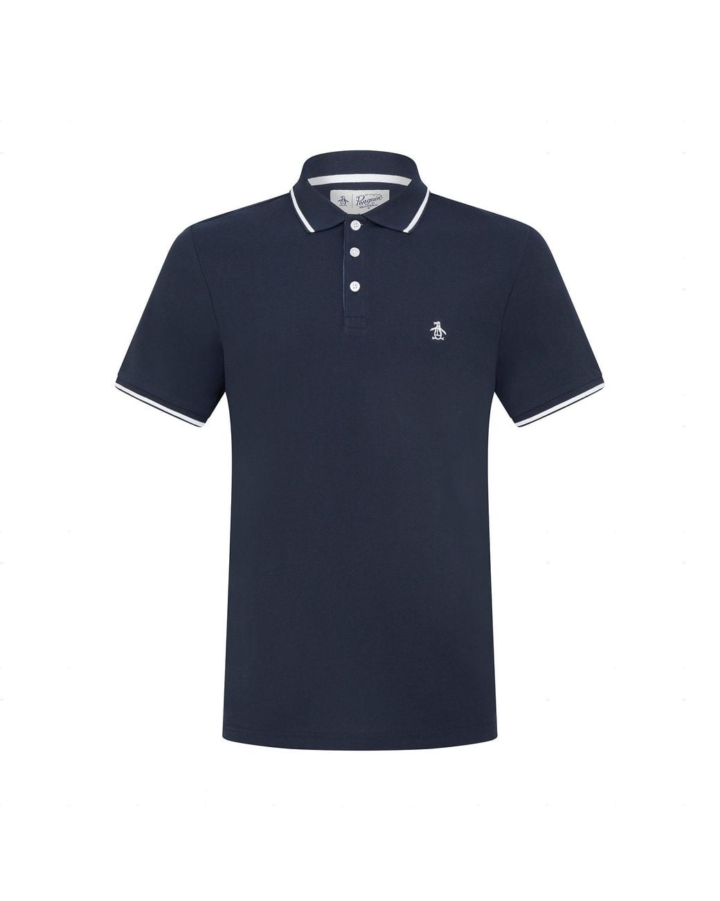 Original Penguin Blue Organic Cotton Pique Polo Shirt In Dark Sapphire for men