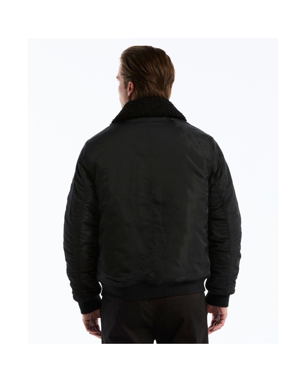 Original Penguin Insulated Aviator Jacket In True Black for men