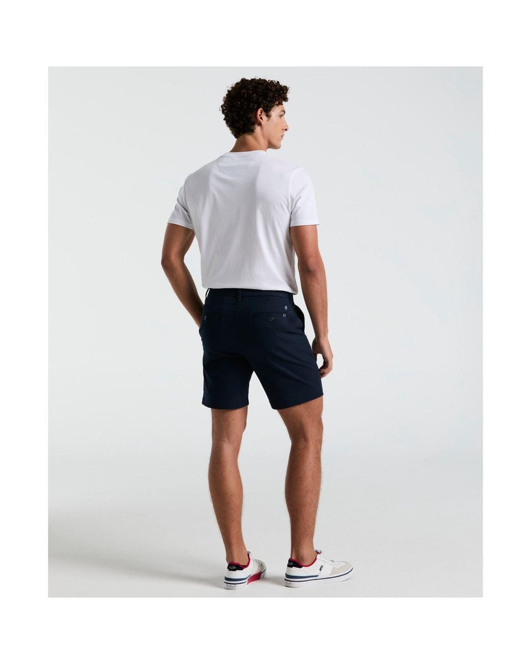 Original Penguin Blue Chino Shorts In Dark Sapphire for men