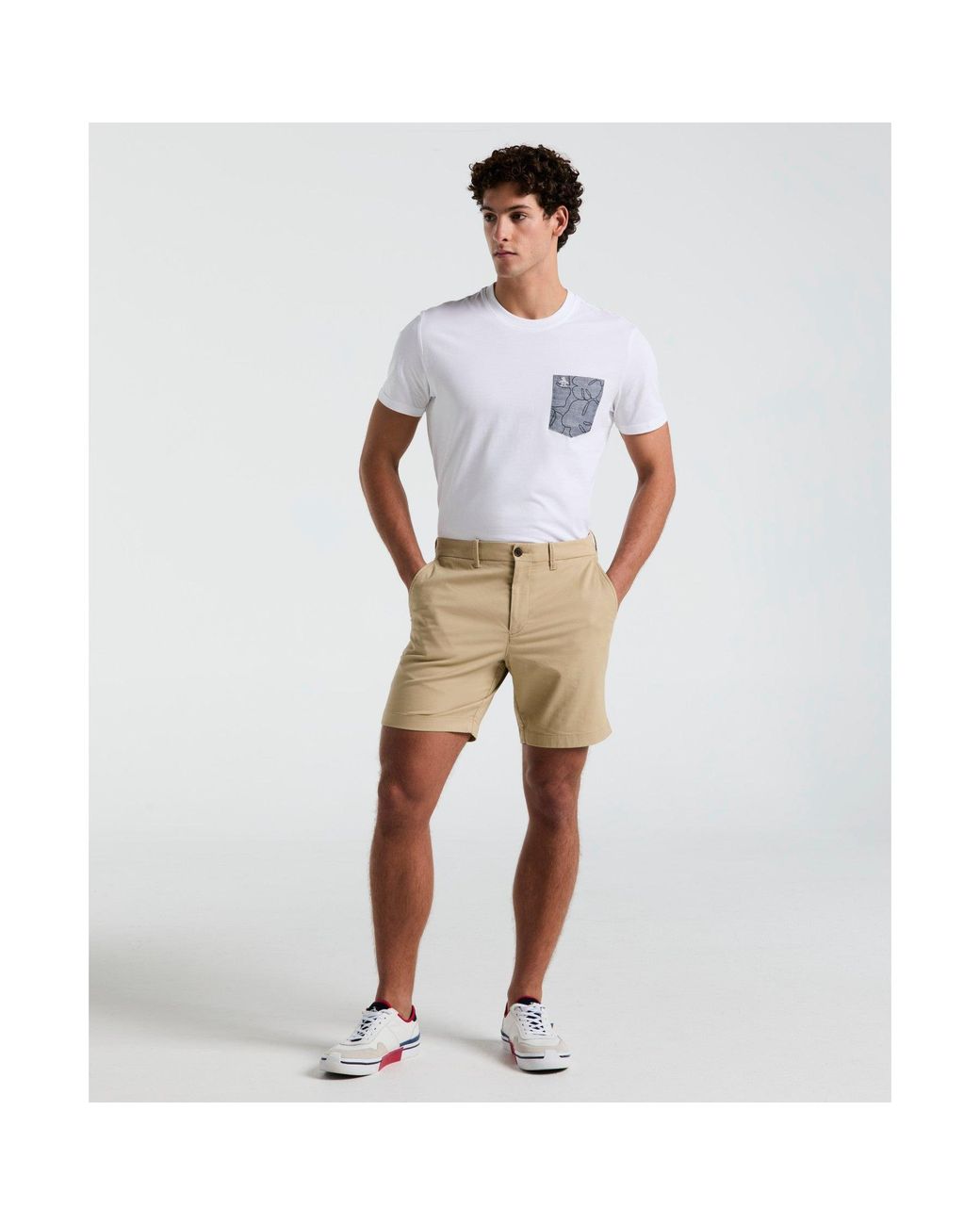 Original Penguin Multicolor Chino Shorts In Travertine for men