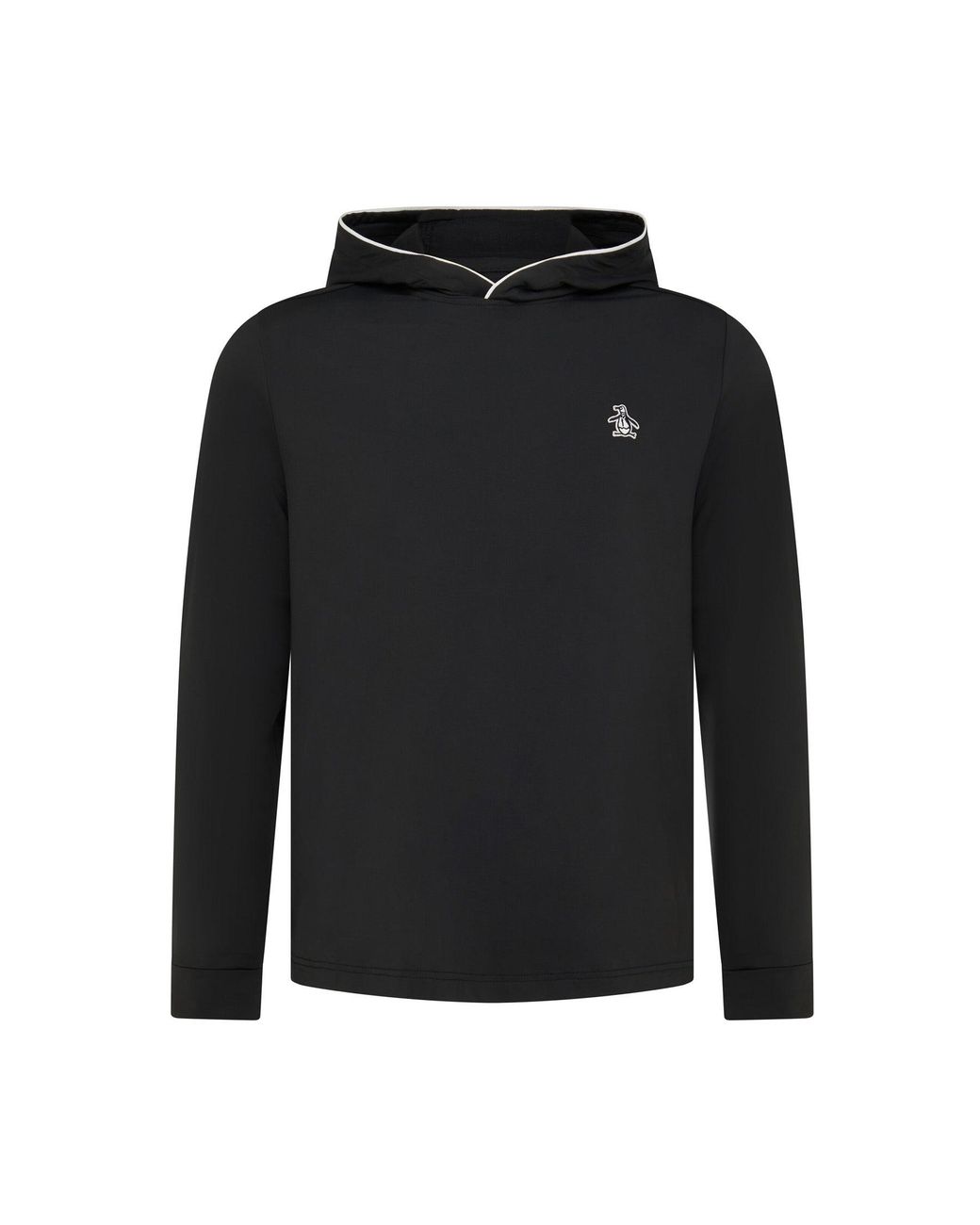 Original Penguin Black Performance Earl Golf Hoodie In Caviar for men