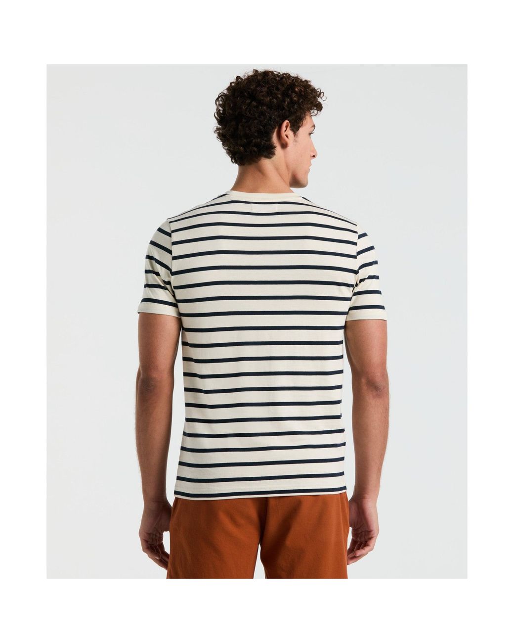 Original Penguin Gray Breton Striped T-shirt In Birch for men