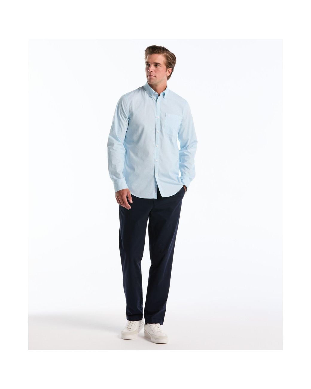 Original Penguin Blue Straight Fit Chinos In Dark Sapphire for men