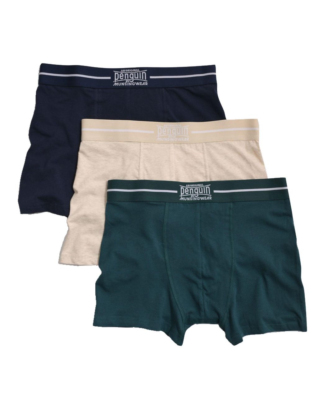 Original Penguin Blue 3 Pack Plain Boxers In Navy for men