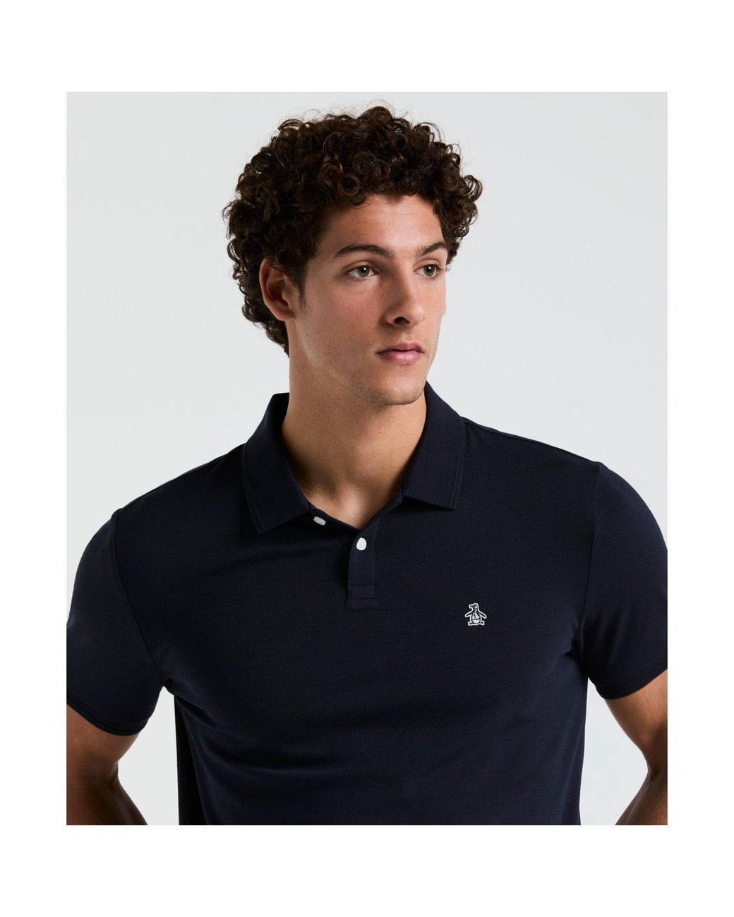 Original Penguin Blue Daddy Pique Polo Shirt In Dark Sapphire for men