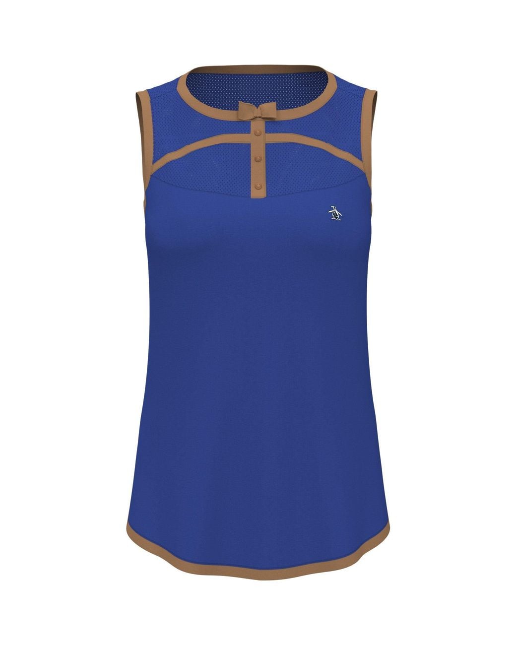 Original Penguin Womens Contrast Binding Bow Golf Shirt In Nautical Blue for men