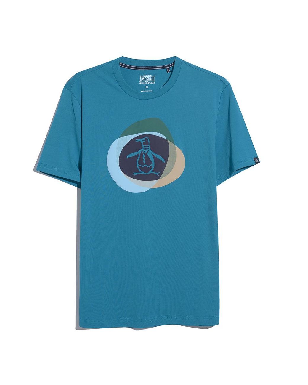 Original Penguin Blue Hd Pete Graphic T-shirt In Turkish Tile for men