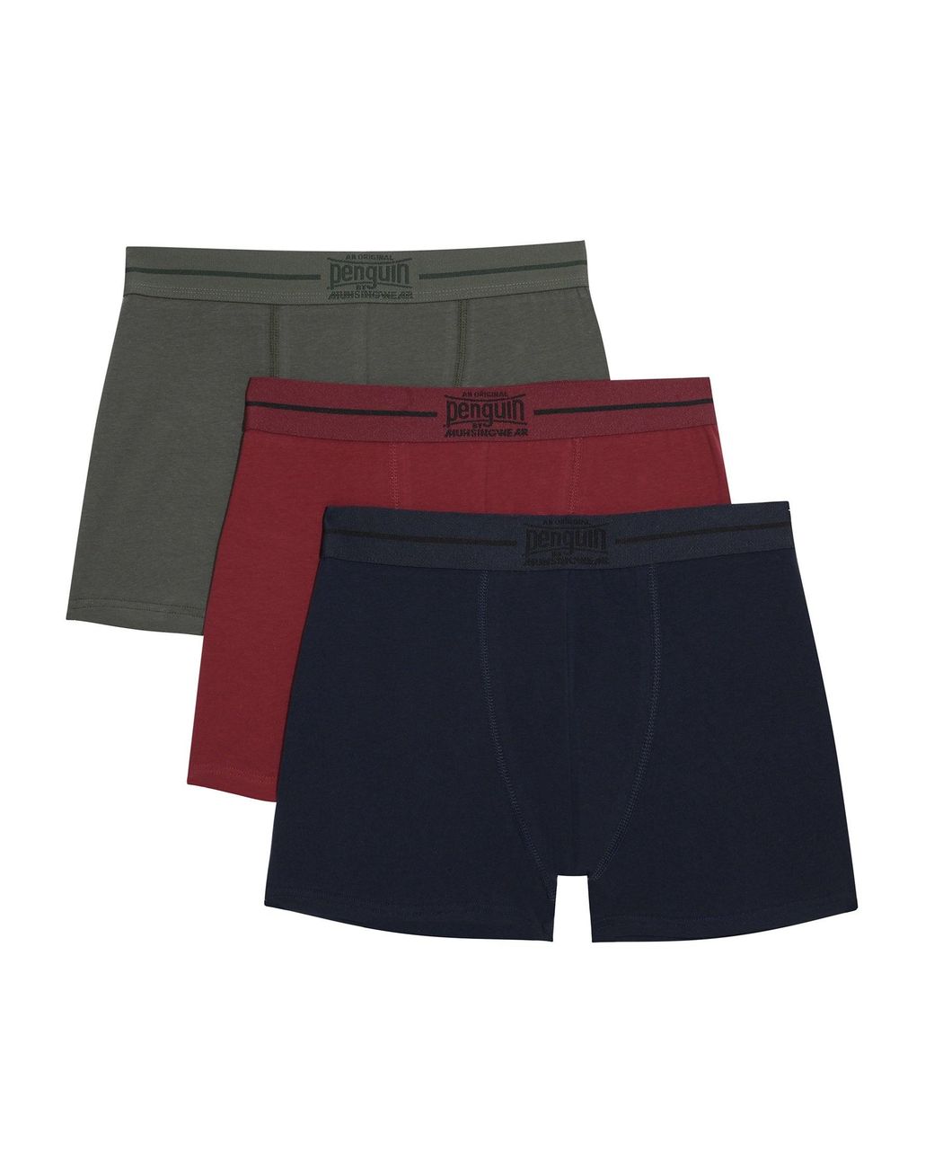 Original Penguin 3 Pack Plain Underwear In Blue/red/green for men