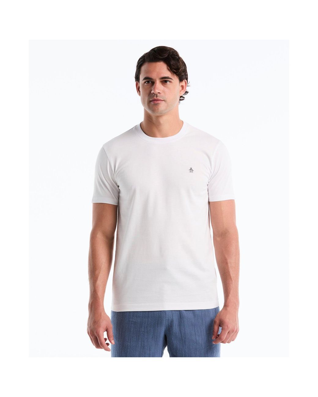 Original Penguin Sticker Pete Logo T-shirt In Bright White for men