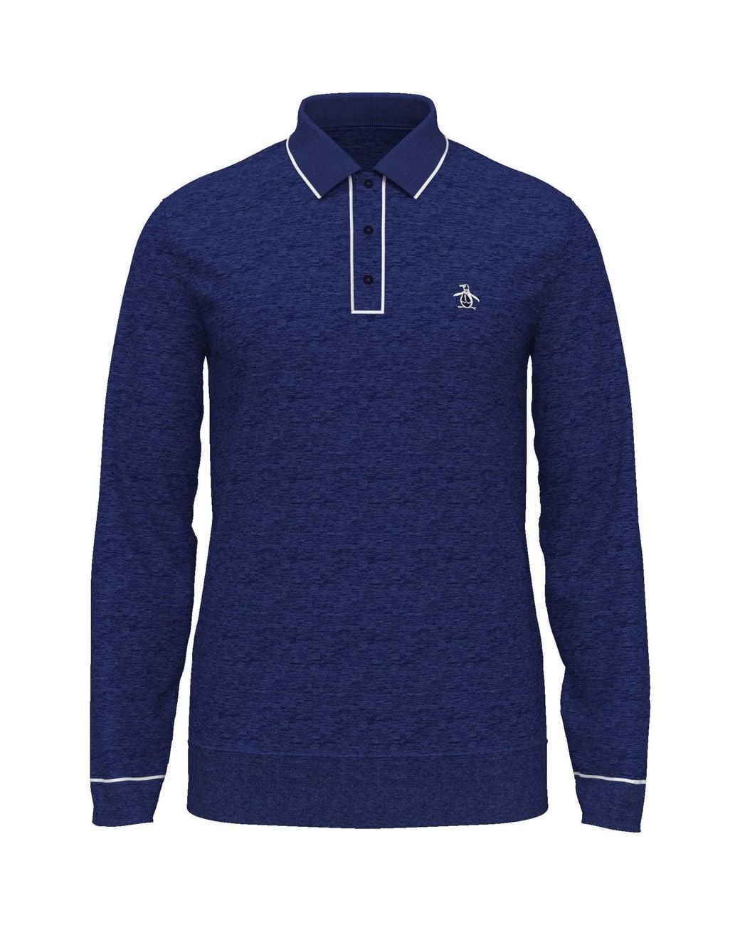 Original Penguin Blue The Earl Merino Wool Blend Golf Jumper for men