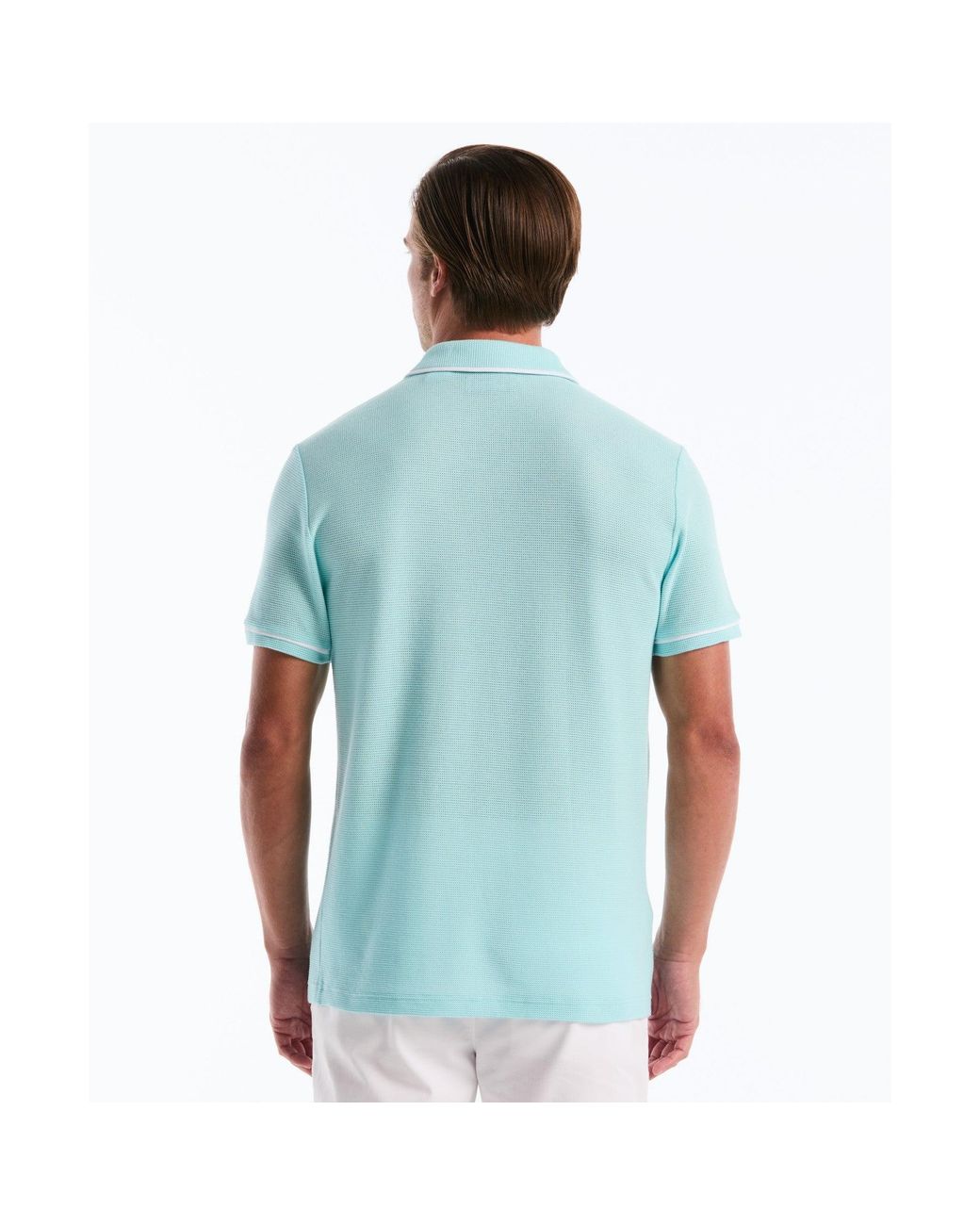 Original Penguin Blue Icons Bentley Mesh Polo Shirt In Plume for men