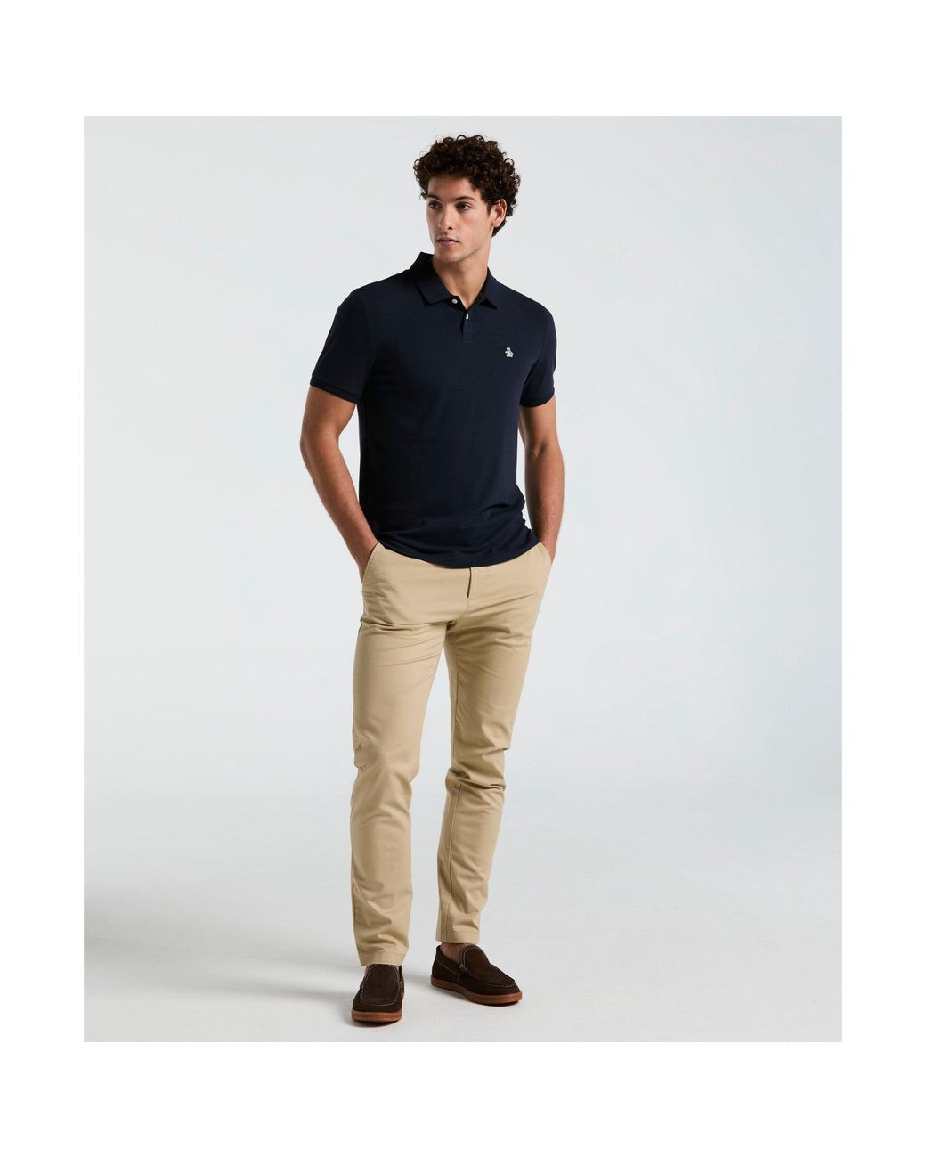 Original Penguin Blue Daddy Pique Polo Shirt In Dark Sapphire for men