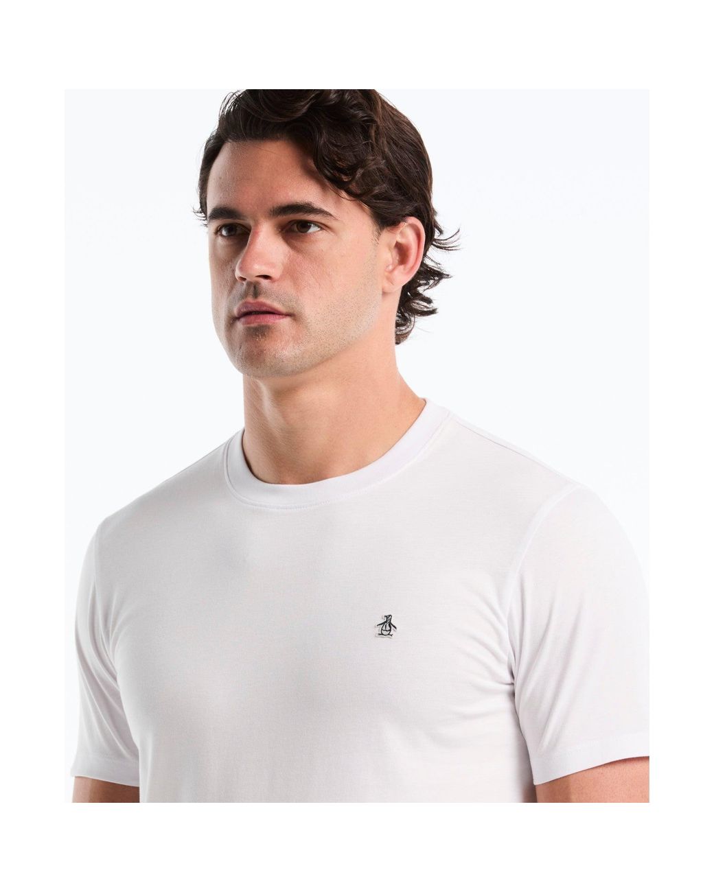 Original Penguin Sticker Pete Logo T-shirt In Bright White for men