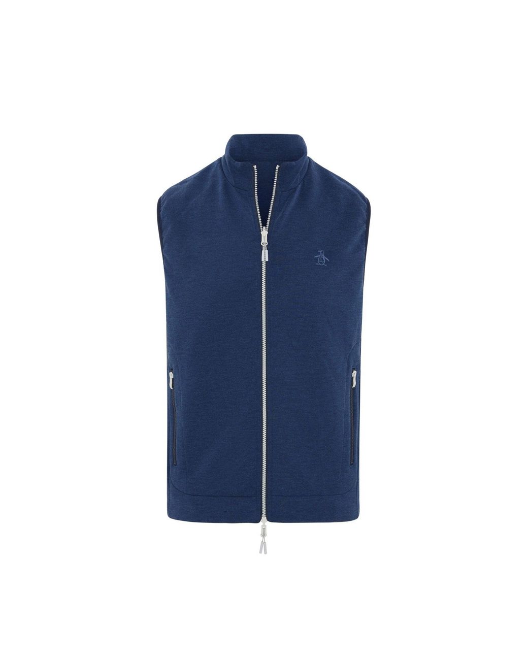 Original Penguin Blue Reversible Insulated Golf Gilet In Black Iris for men