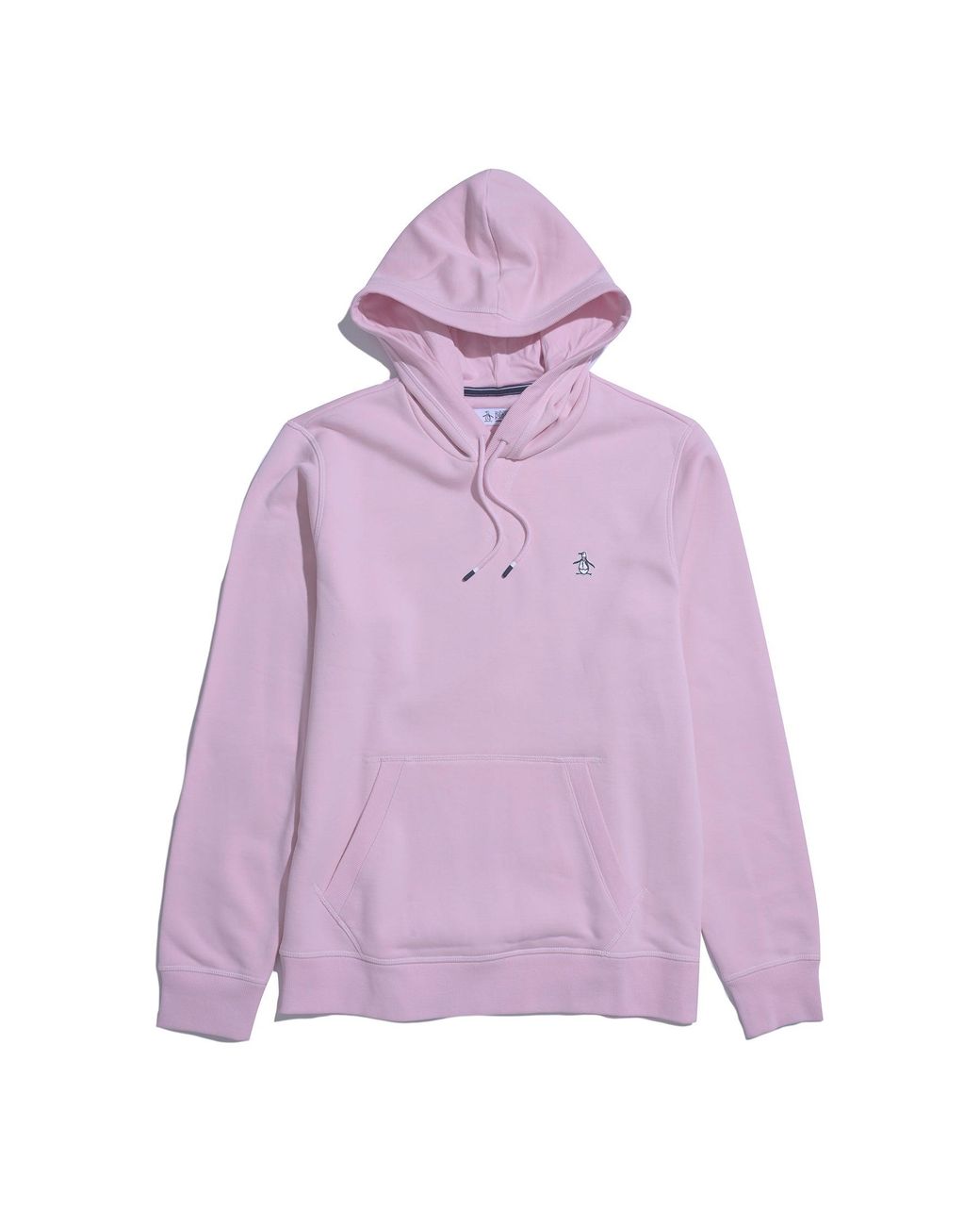 Original Penguin Sticker Pete Fleece Organic Cotton Pullover Hoodie In Parfait Pink for men