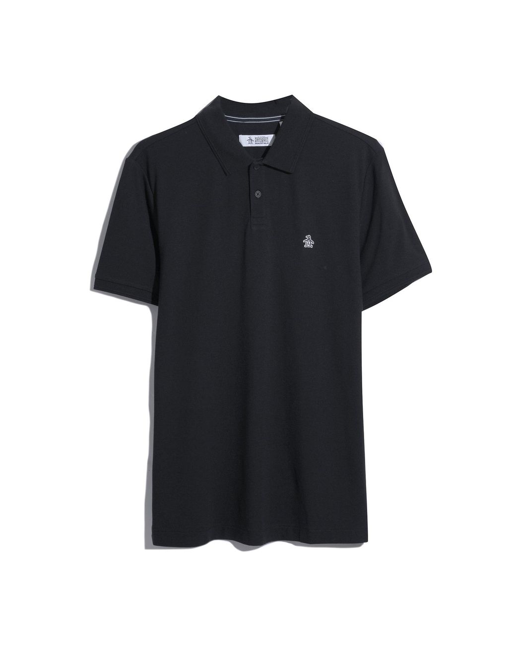 Original Penguin Daddy Pique Polo Shirt In True Black for men