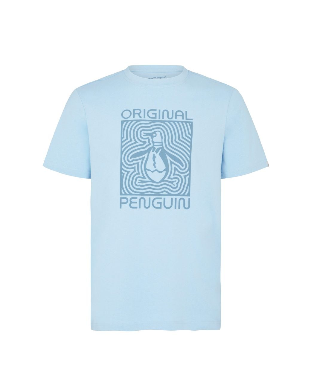 Original Penguin Blue Groovey Pete T-shirt In Cerulean for men