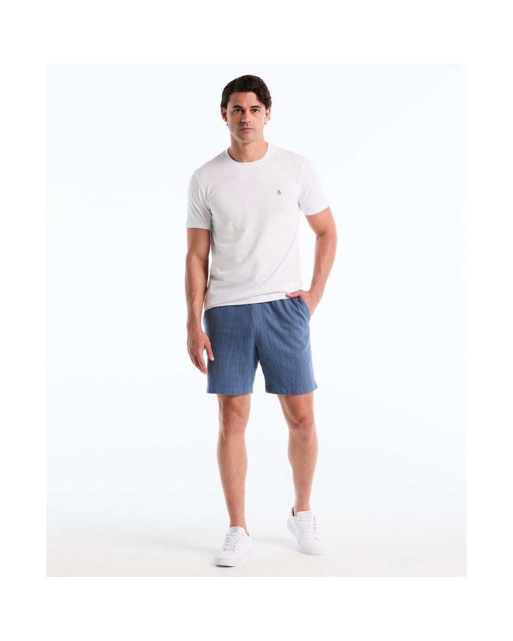 Original Penguin Sticker Pete Logo T-shirt In Bright White for men