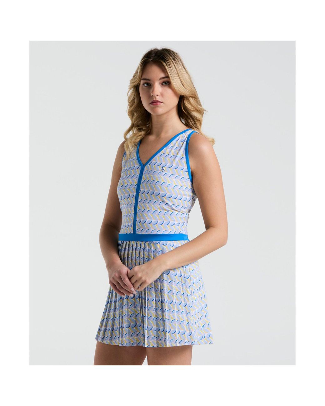 Original Penguin Women's Cut-out Tennis Dress With Pleats In Bright White  in Blue for Men | Lyst UK