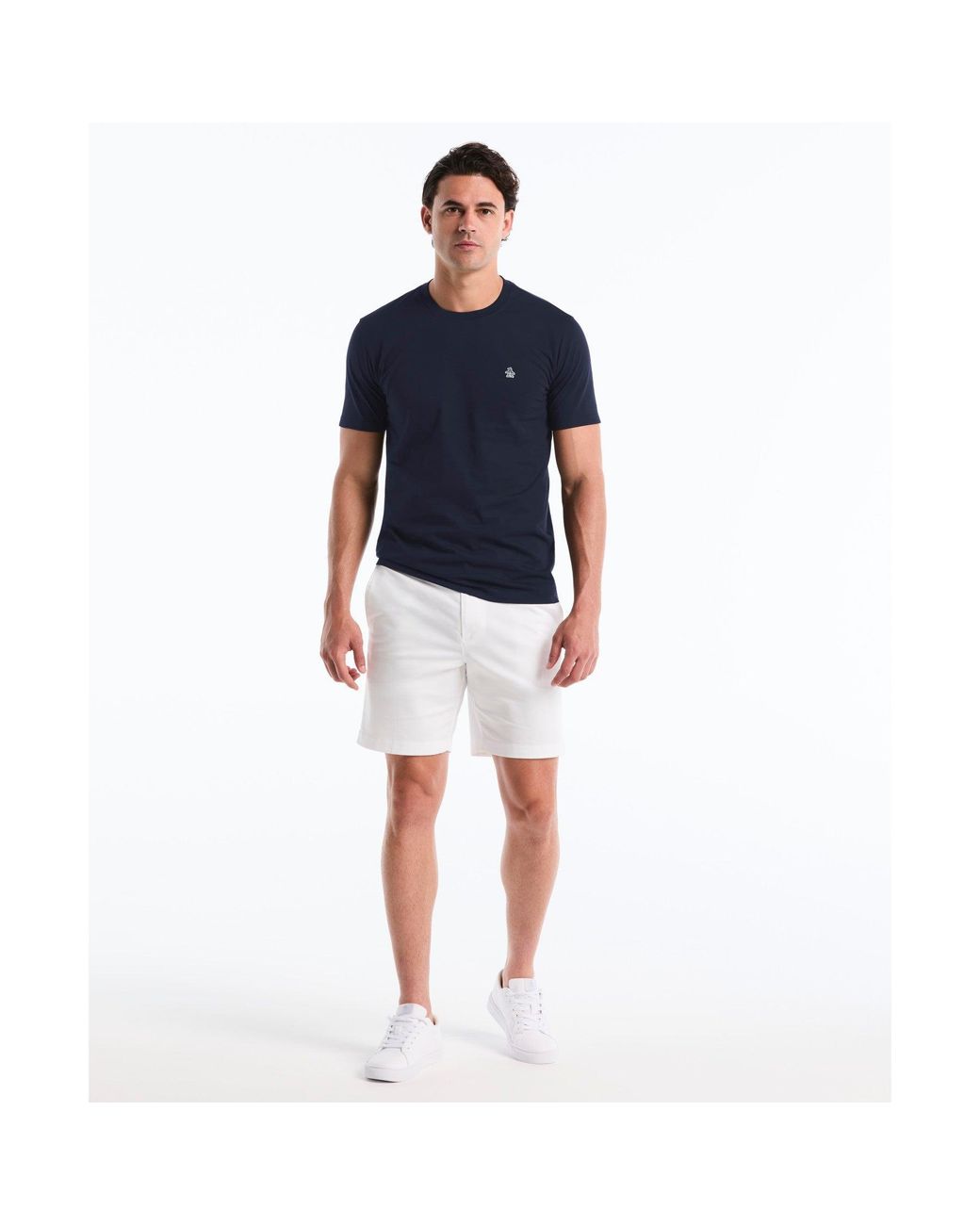 Original Penguin Blue Sticker Pete Logo T-shirt In Dark Sapphire for men