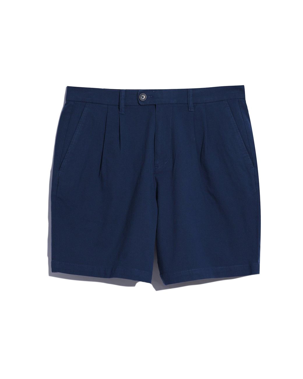 Original Penguin Blue 7" Pleated Shorts In Dark Sapphire for men