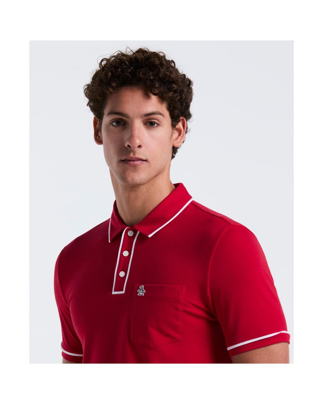 Original Penguin Earl Pique Polo Shirt In Red for men