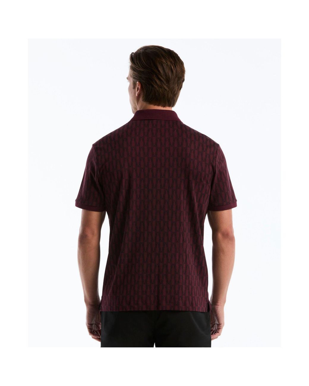 Original Penguin Red Bottles Print Polo In Port Royale for men