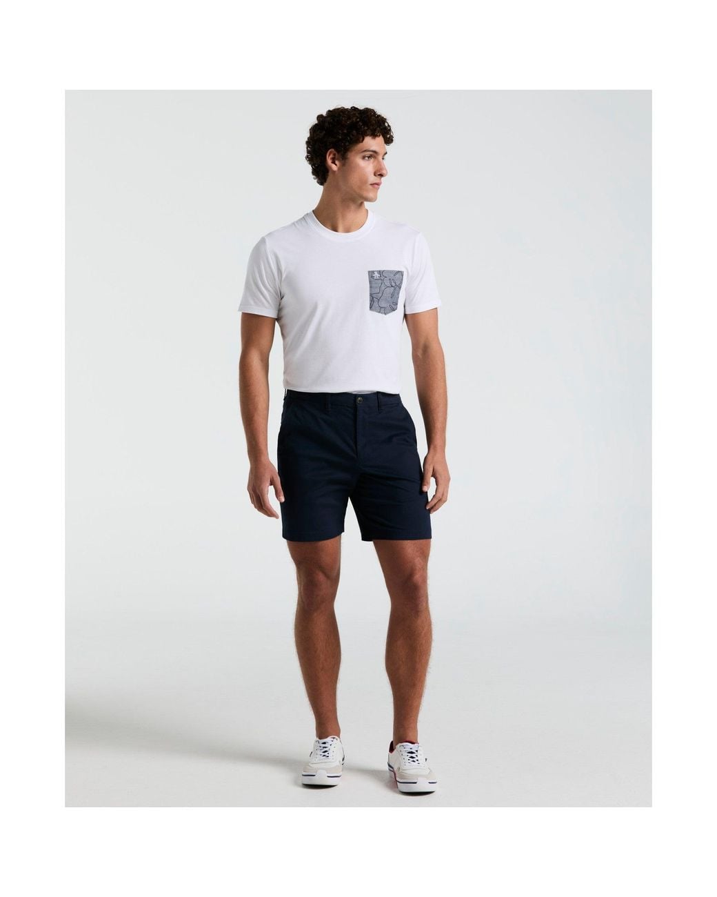 Original Penguin Blue Chino Shorts In Dark Sapphire for men