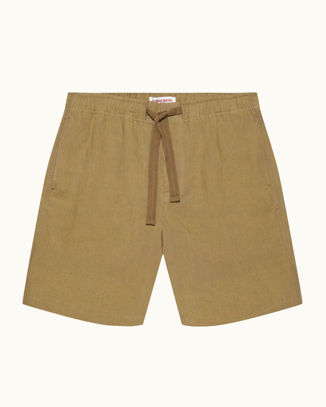Orlebar Brown Natural Relaxed Fit Drawcord Linen Shorts for men