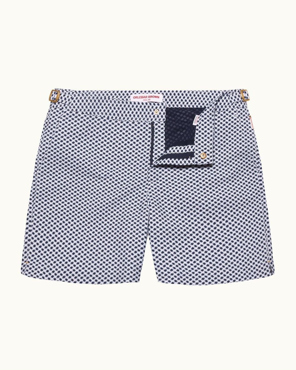 Orlebar Brown Blue Jacquard Print Swim Shorts for men