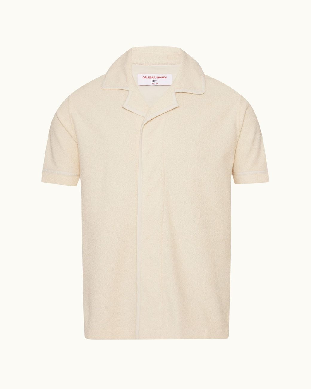Orlebar Brown White Relaxed Fit Towelling Lounge Shirt for men