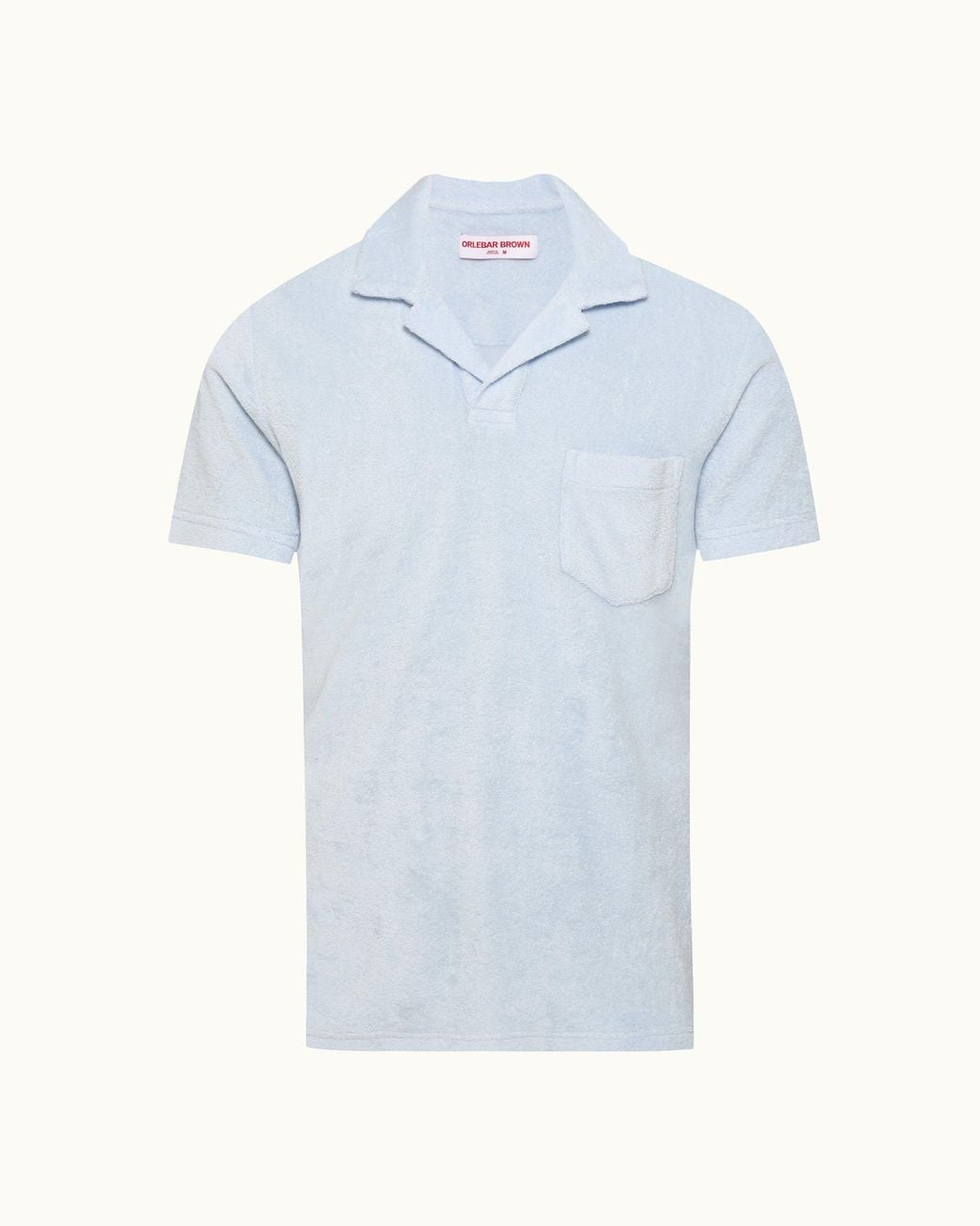 Orlebar Brown Blue Luxury Towelling Polo Shirt for men