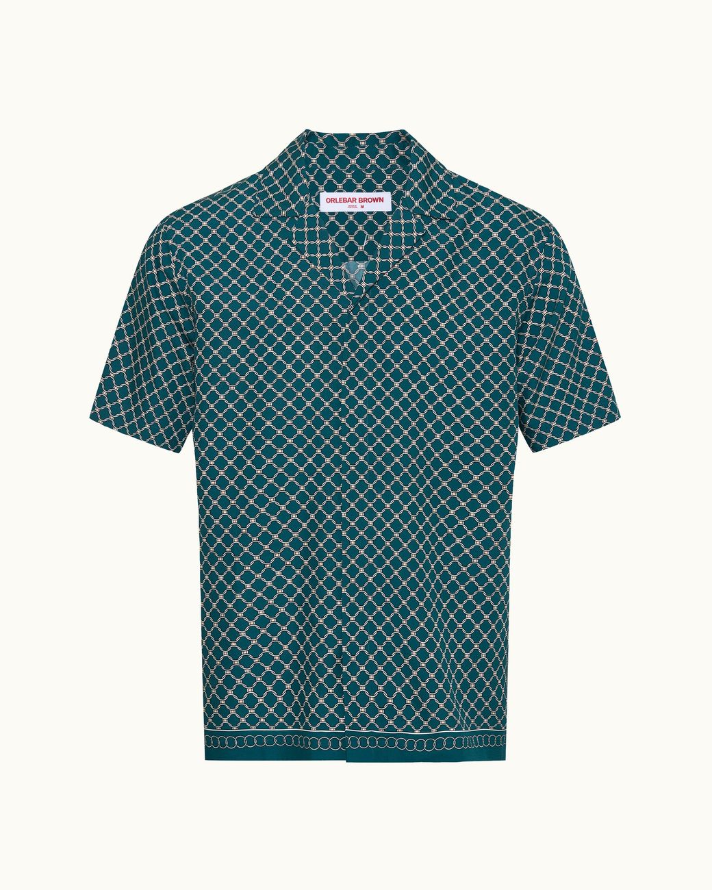 Orlebar Brown Blue Luxury Printed Lyocell Shirt for men