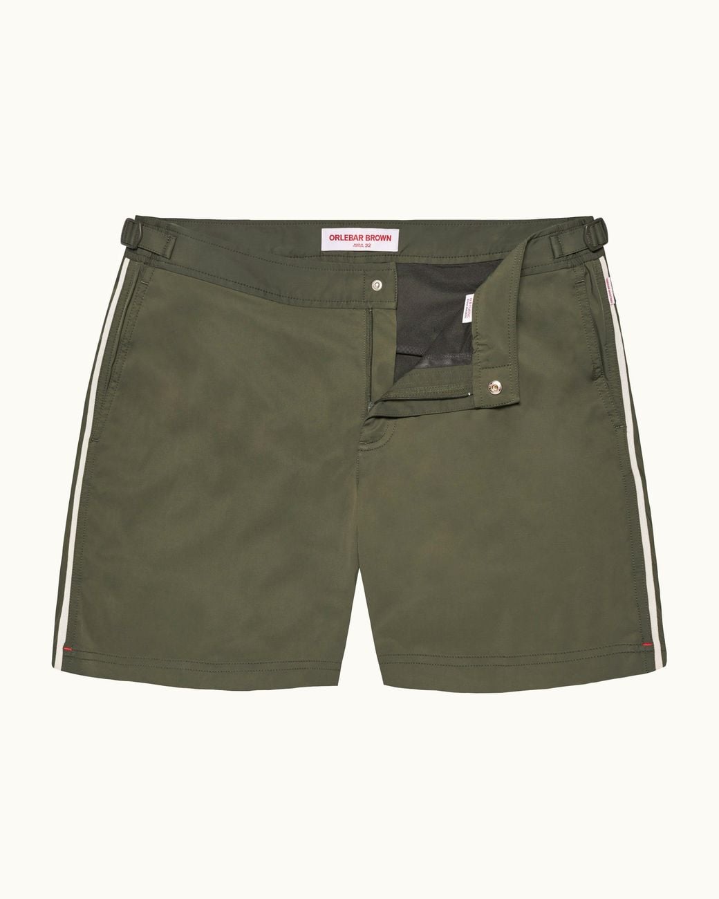 Orlebar Brown Green Luxurious Mid-Length Smart Stretch Swim Shorts for men