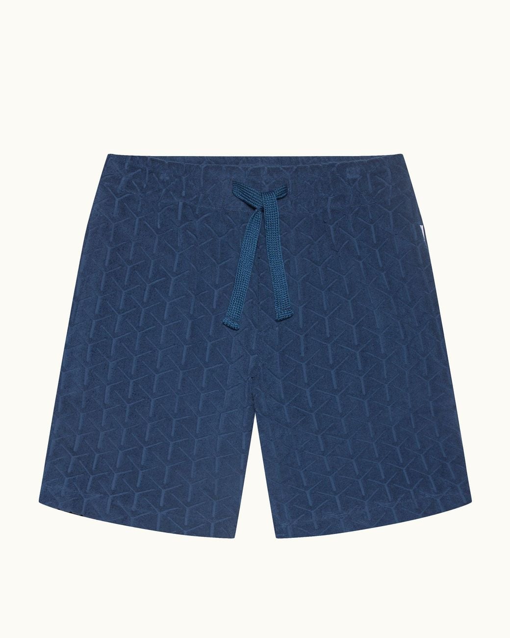Orlebar Brown Blue And Automobili Lamborghini Geometric Jacquard Towelling Sweat Shorts for men