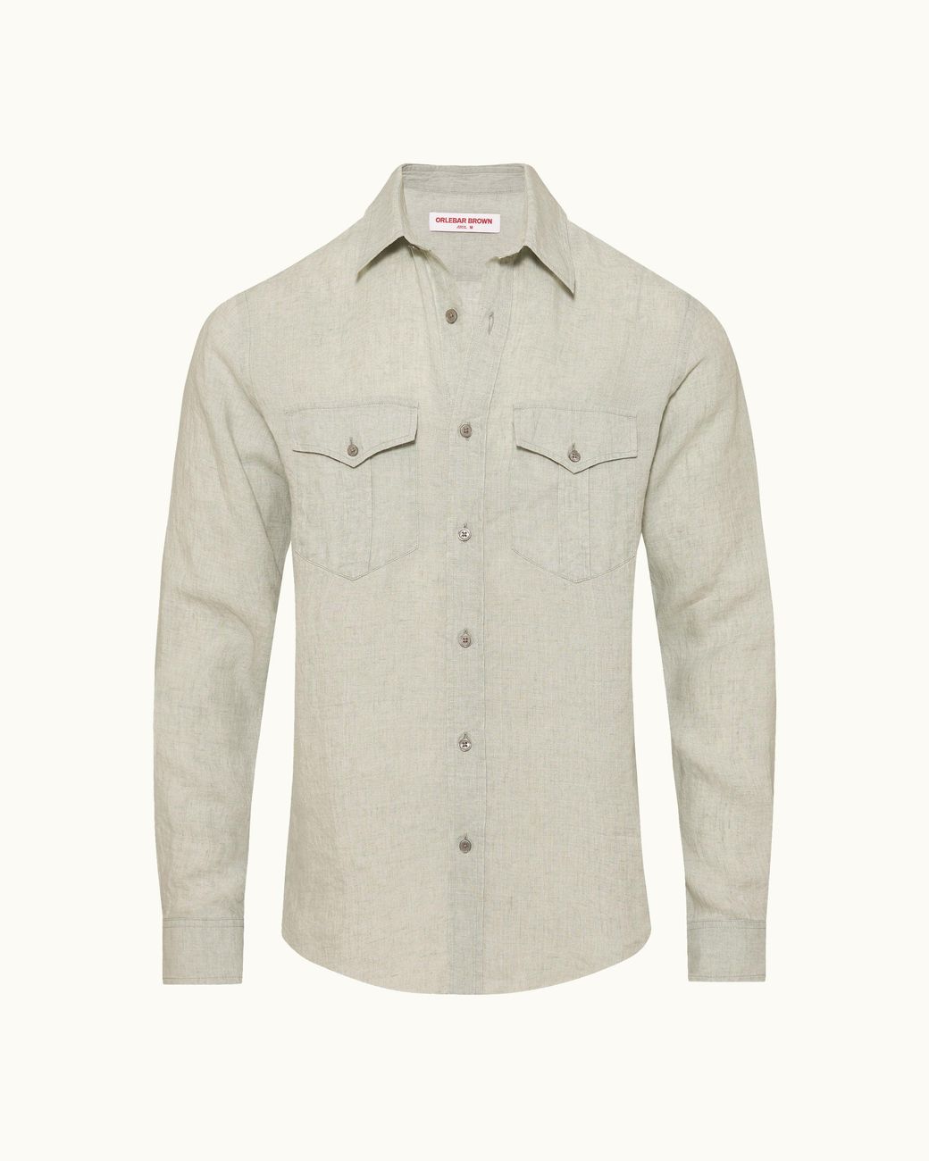 Orlebar Brown White Tailored Linen Button Shirt for men