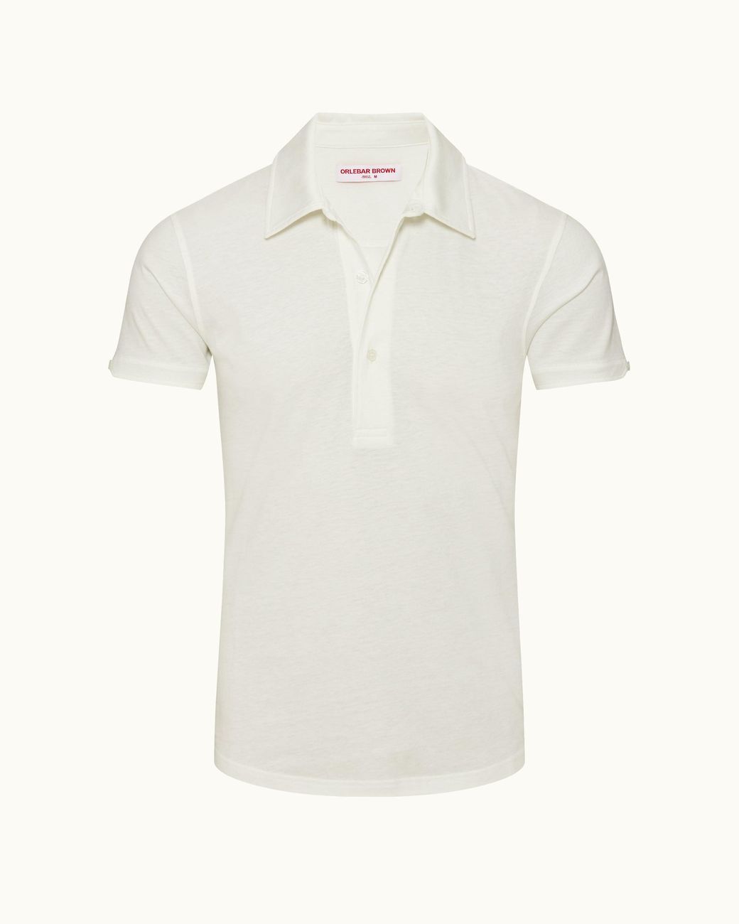 Orlebar Brown White Sebastian Cotton Silk Polo for men