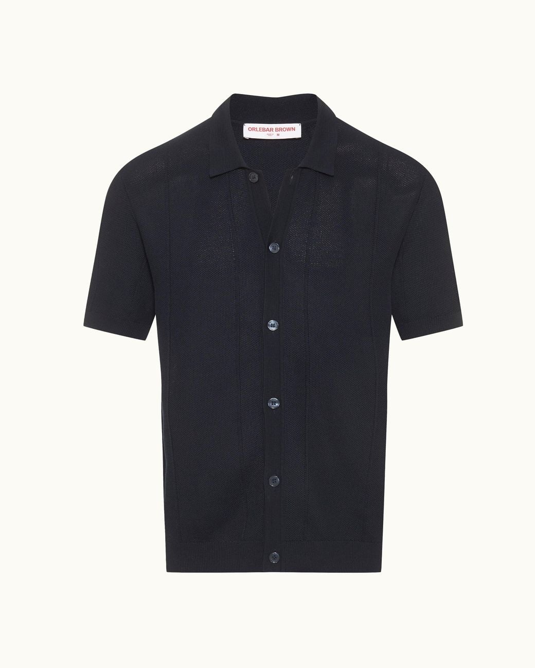 Orlebar Brown Blue Classic Fit Capri Collar Mercerised Cotton Shirt for men