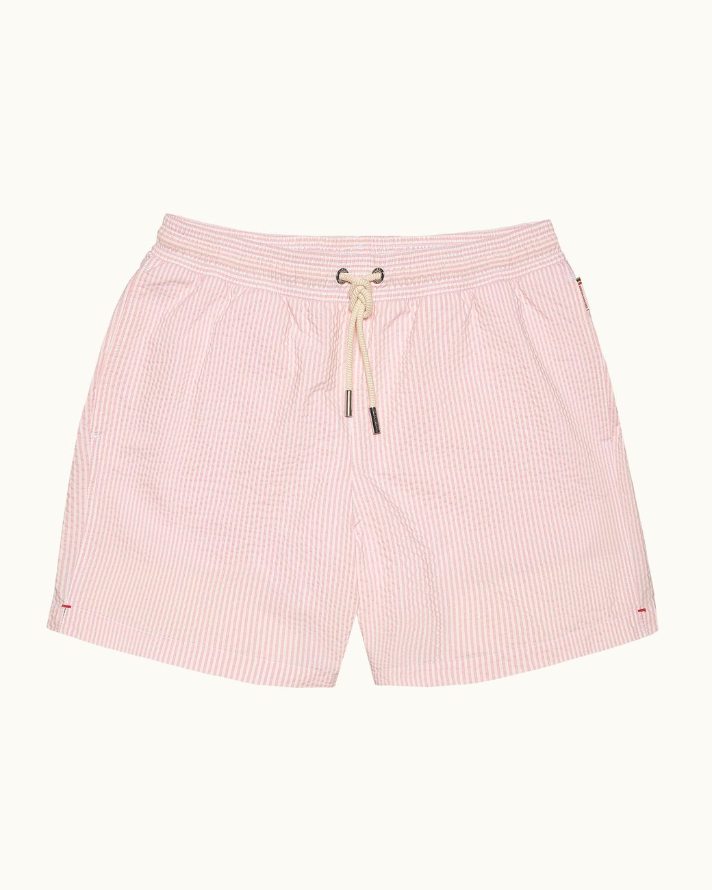 Orlebar Brown Pink Seersucker Stripe Swim Shorts for men