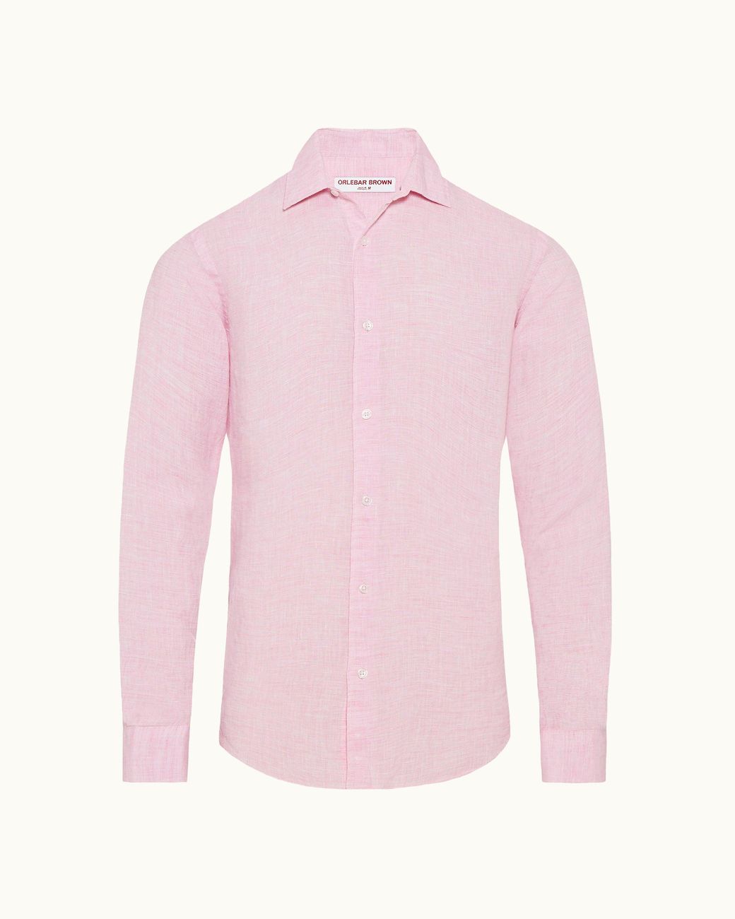Orlebar Brown Pink Giles Linen Shirt for men