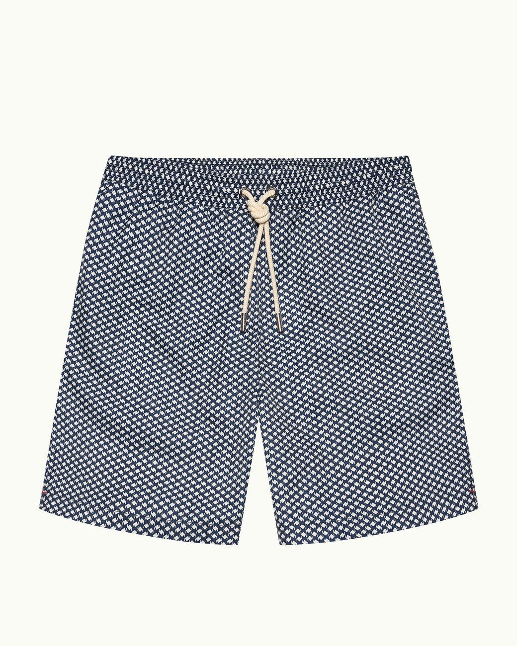 Orlebar Brown Blue Dark Printed Long Swim Shorts for men