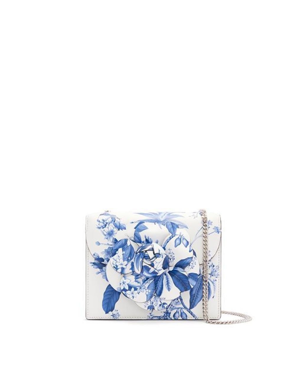 Oscar de la Renta Flora & Fauna Toile Printed Mini Tro Bag in Blue | Lyst