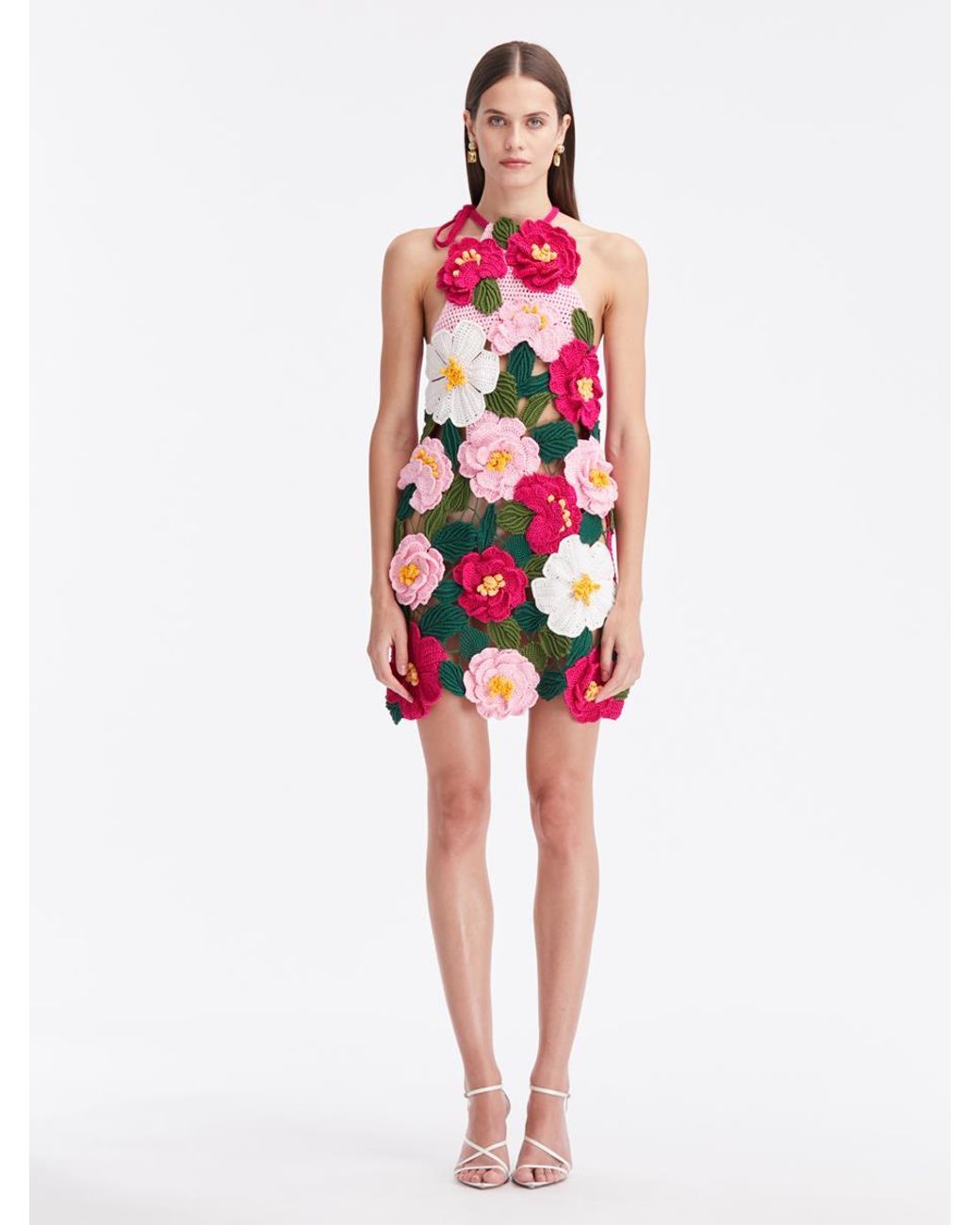 Oscar de la renta crochet dress cheap