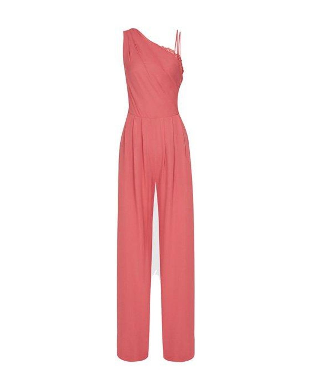 Reiss Polly-one Shoulder Strap Coral Pink | Lyst