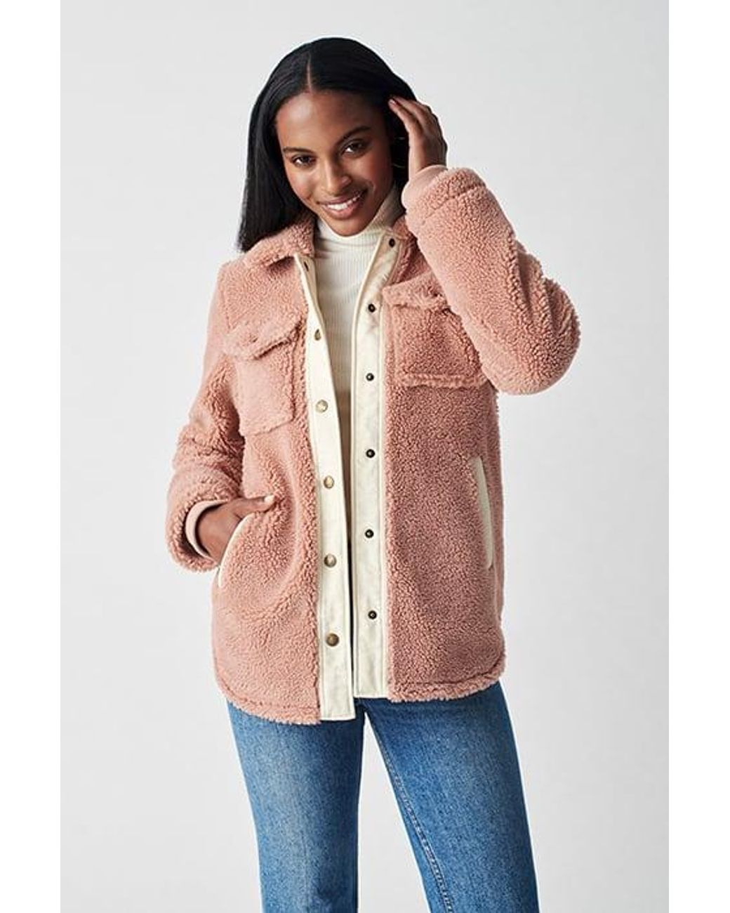 Faherty Eldridge Sport Sherpa Jacket Tuscany in Red Lyst