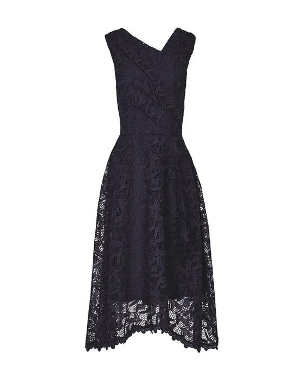 Reiss Rayna-wrap Front Lace Mid Navy Navy in Blue | Lyst